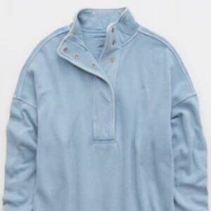 Aerie Getaway Quarter Snap Sweatshirt